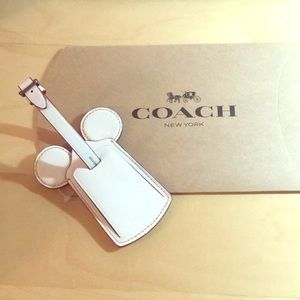 COACH x Disney leather luggage tag w/Mickey ears